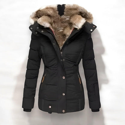 Ingrid Slim-Fit Fur Collar Coat™