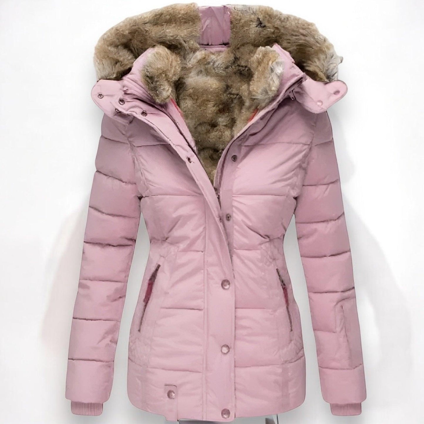 Ingrid Slim-Fit Fur Collar Coat™