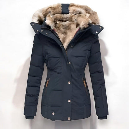 Ingrid Slim-Fit Fur Collar Coat™